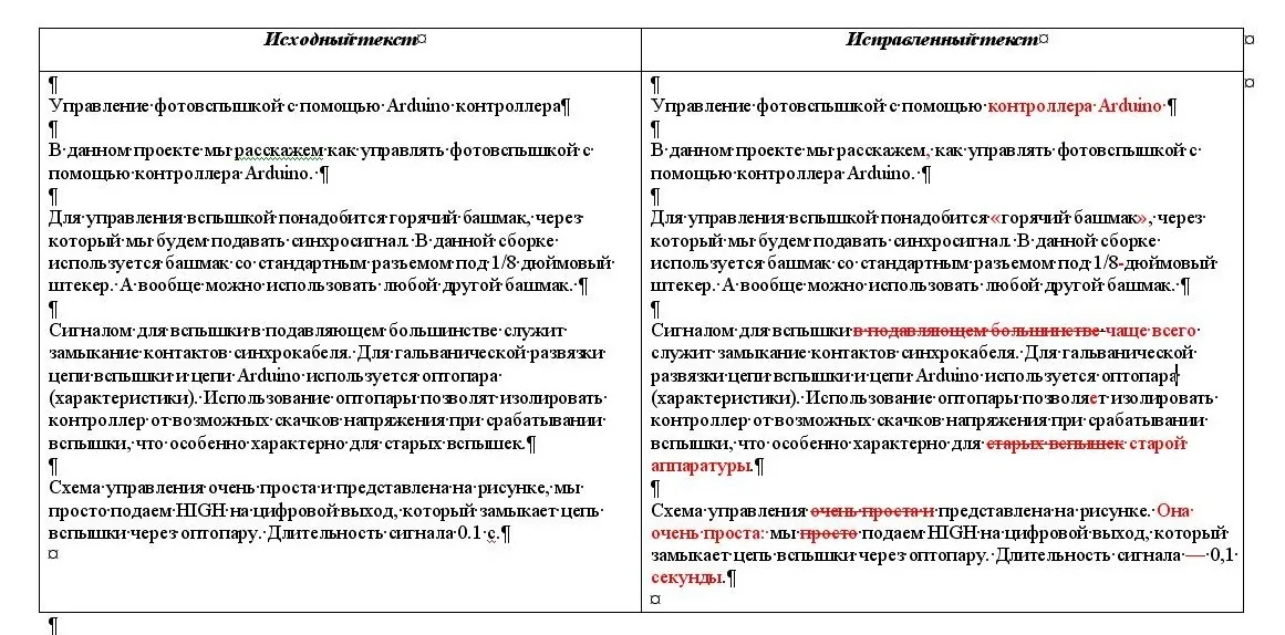 Проверка корректором